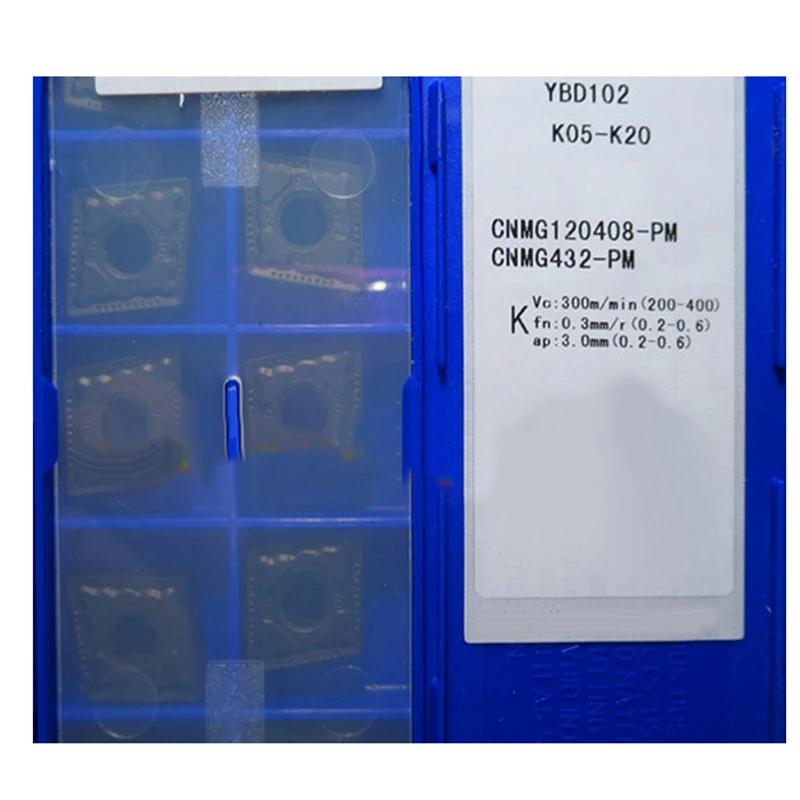 Originale Cnmg 120404 120408 Cnmg120404-Pm Cnmg120408-Pm Cnmg120412-Pm Ybd102 Inserti In Metallo Duro Tornio Per Ghisa Cnc