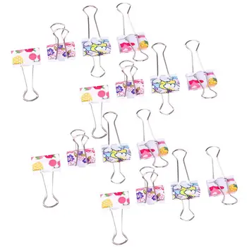 

1 Box of Binder Clips Paper Clamps Metal School Office Binding Supplies (Random Style 25mm)