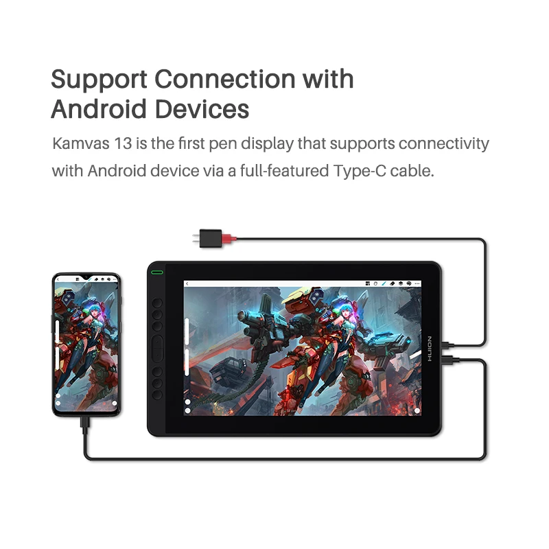 Tablettes Graphiques,HUION PC02 câble complet USB C à USB C, USB 3.1