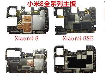 شراءاللوحة الرئيسية للوحة المحمول غير مقفلة اللوحة الأم مع الدوائر الدوائر الكابلات المرنة ل 8 Mi8 M8 Mi 8 6GB و 64G
