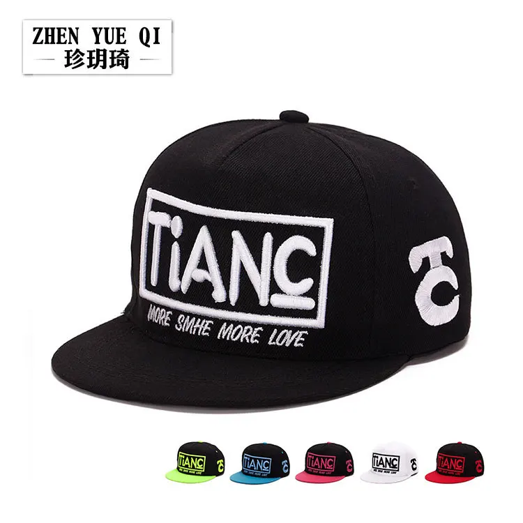 

Run, Brothers Spring Summer Embroidered tianc Tiancai Hip Hop Hat Men's Women's College Style ping yan mao zi Wholesale