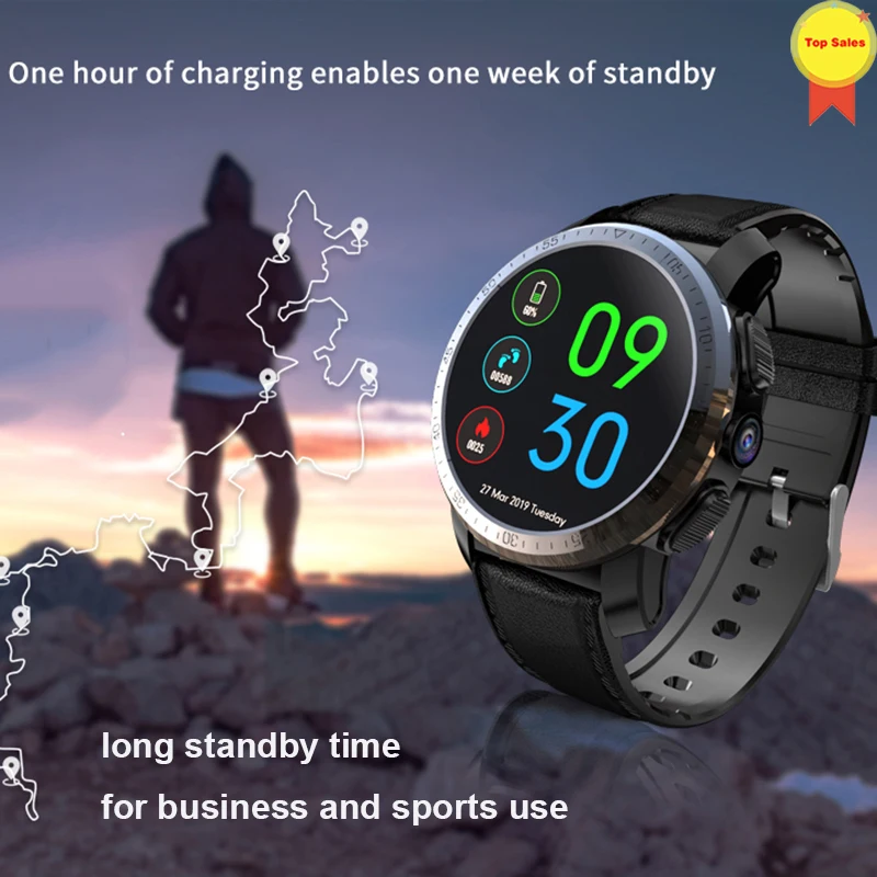 new arrival 2GB+16GB Dual Systems 4G Android7.1.1 waterproof wifi GPS Smart Watch Phone 800mAh 8.0MP camera business Smatwatches