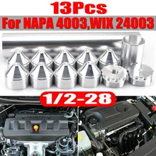 1-3/4x10 1/"-28/5/8"-24 нитей для Napa-4003-WIX-24003 автомобильный топливный фильтр для Напа 4003/WIX 24003 черный/Серебряный Алюминий
