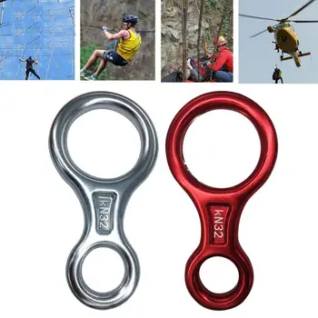 

Outdoor Climbing Tree Rock Figure Eight Rappeling Safety Ring Descent Control Device Protector Rescue Gear Equipment accessories