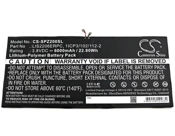 

Cameron Sino 1277-3631.1B Battery for Sony Xperia Tablet Z2 TD-LTE SOT21 Castor SGP551 SGP521 SGP511 SGP541 6000mAh