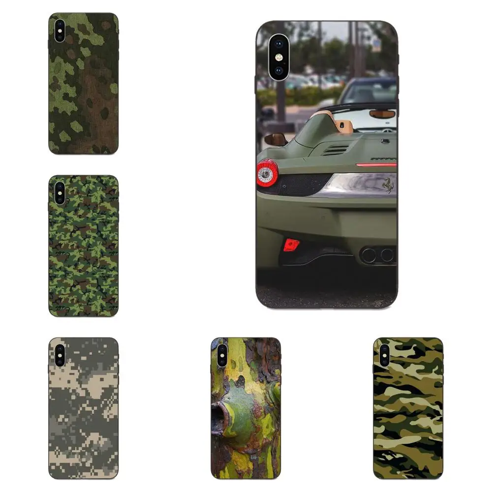 

For Xiaomi Redmi Note 3 3S 4 4A 4X 5 5A 6 6A 7 7A K20 Plus Pro S2 Y2 Y3 Phone Case Silicone Army Green Camouflage Pattern