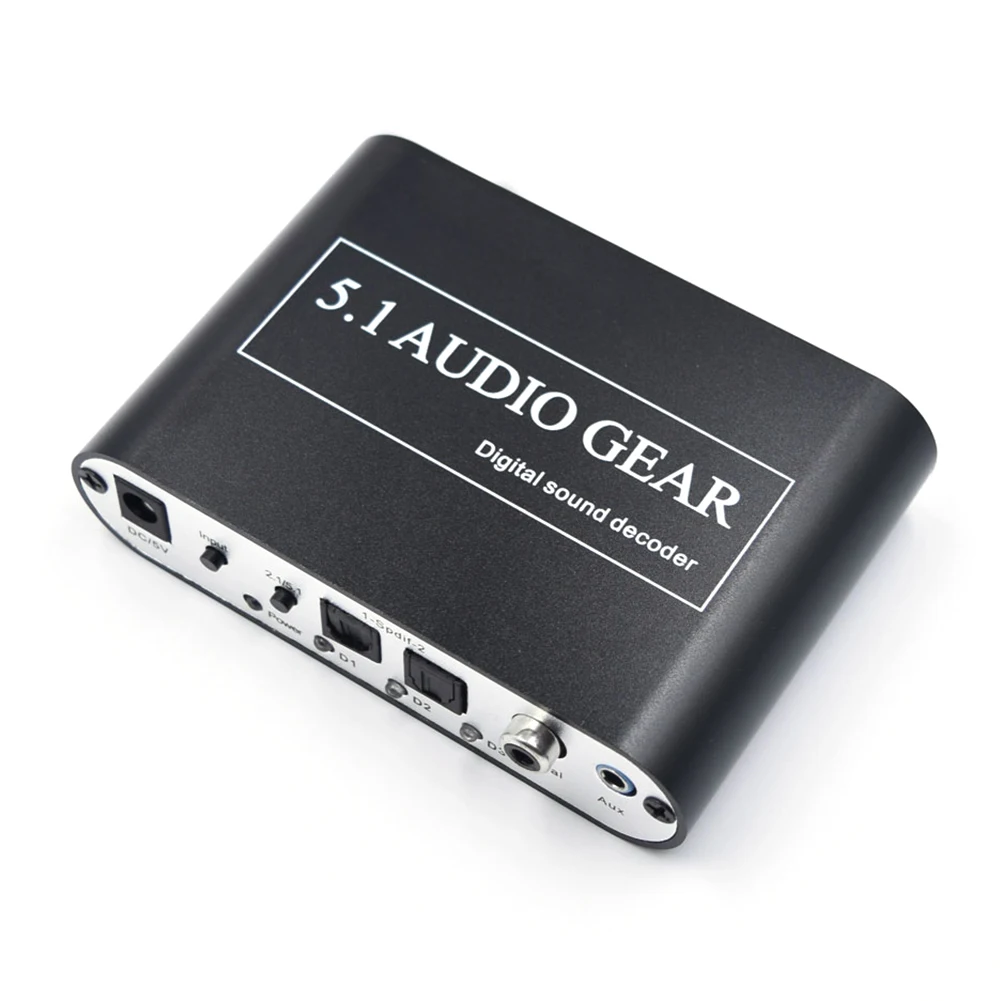  5.1 Audio Gear Digital Sound Audio Decoder Digital To Analog Audio Decoder DAC Optical Coaxial USB 
