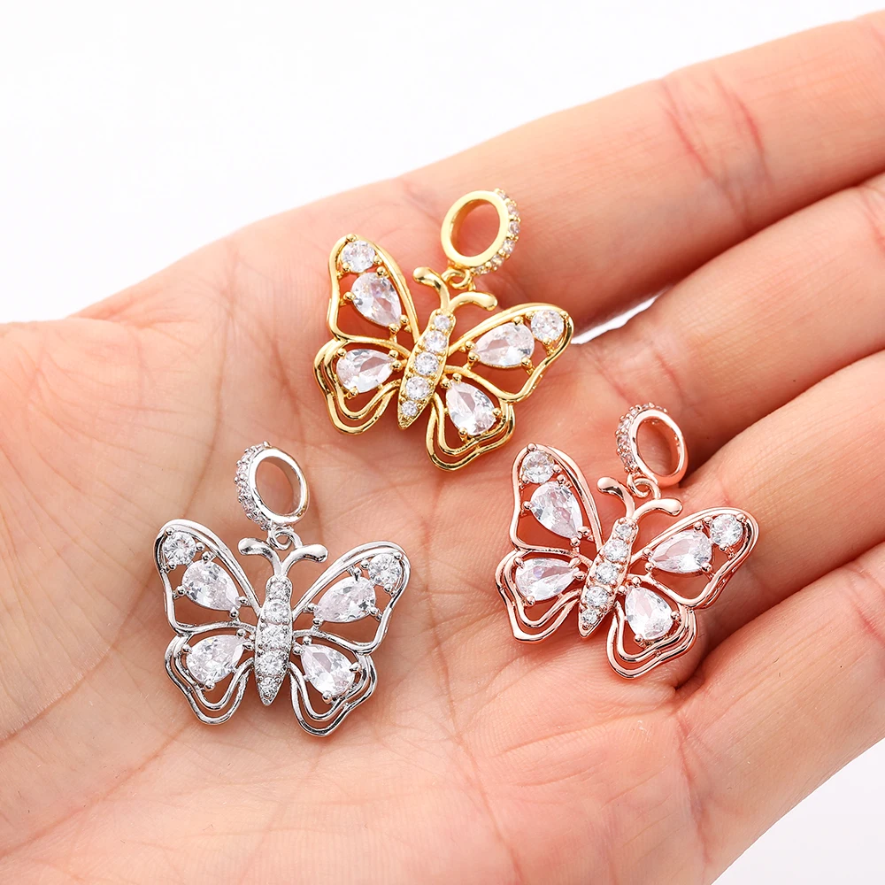 Butterfly Pendant Charms for Jewelry Making Supplies Gold Snake Heart Evil Blue Eye Deisign Charm Diy Earring Bracelet Necklace