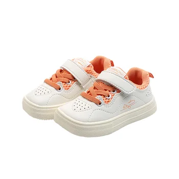 

2020 Autumn New Fashion White Shoes Breathable Sneakers Kids Shoes for Girl Soft Sole Running Shoe Solid Korean Toddler Sneakers
