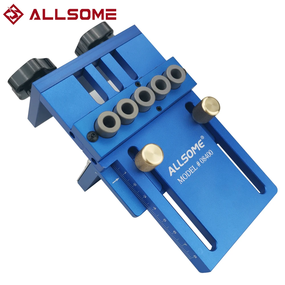 ALLSOME 08400 Aluminum Alloy Jig Dowel Dowelling Jig Set HT1705