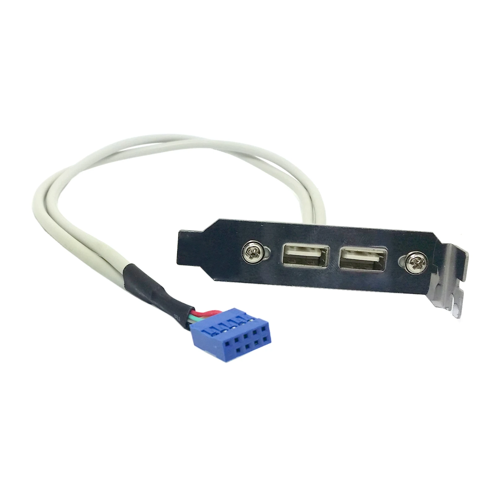 Низкий профиль 8 см Высота USB 2 0 Женская задняя панель к материнской плате 9pin