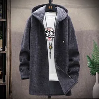 2020 Winter New Arrival Men’s Sweaters Cardigan Men Knitted Thicken Mens Hooded Coat Male Slim Fit Knitting Sweater M-3XL
