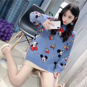 

Autumn New Women Vintage Knitted Single-breasted Green Stripes Sweaters Autumn Retro V-neck Outwear Cardigan Sweater Knitwear