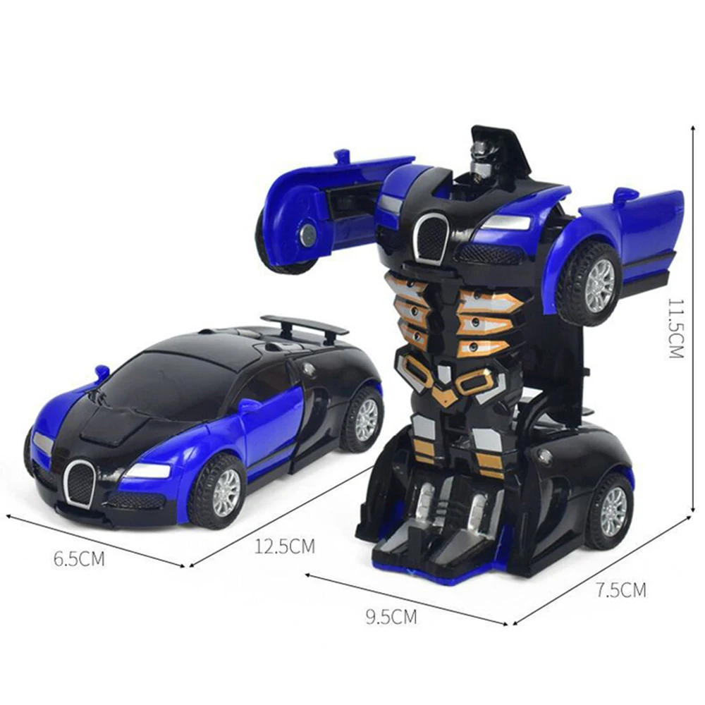 Diecasts игрушечный автомобиль трансформированный ребенок столкновения инерции