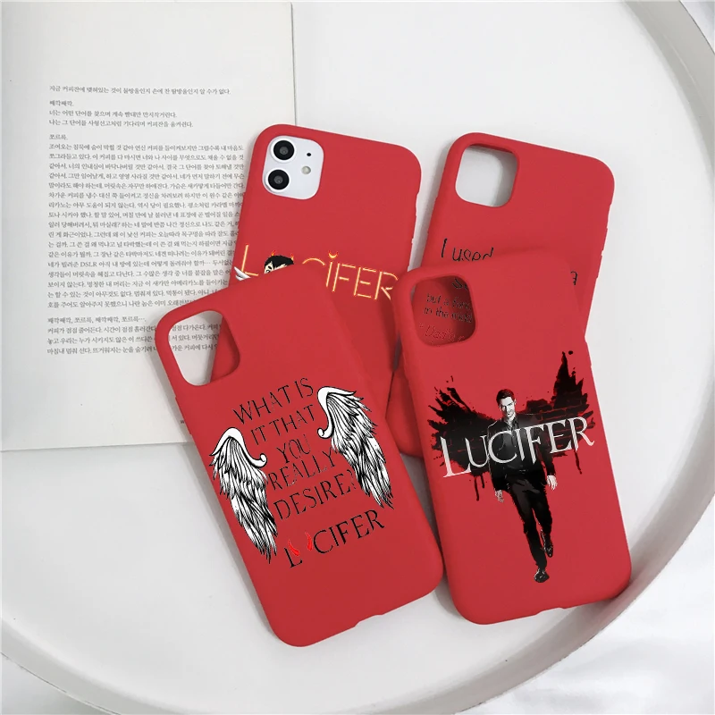 American TV Degenerate Angel Lucifer red TPU soft phone case For iphone 6S 5 SE X XR XSMax 7 8 Plus 11pro 12pro MAX 12mini cover | Мобильные