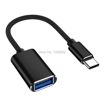 

USB-C Male to USB3.0 Female Metal Converter Type-C Data Sync OTG Adapter Cable For Samsung Xiaomi Huawei