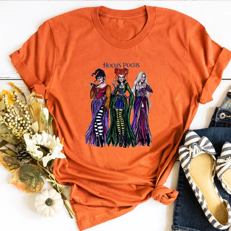 Sanderson Sister T Shirt for Men Halloween Graphic Tees Men Vintage Ladies Tops 2021 Halloween