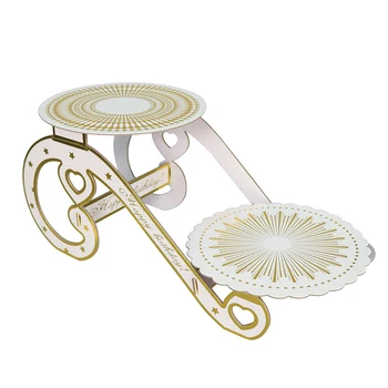 

Multilayer Bronzing Cake Stand Dessert Table Party Decoration Tall Double-layer Cake Stand Party Decoration Wedding European