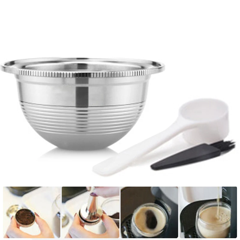 

1pc Capsule Cup+1pc Spoon+1pc Brush For Nespresso &Vertuoline&Delonghi ENV135 Coffee Machine Replacement