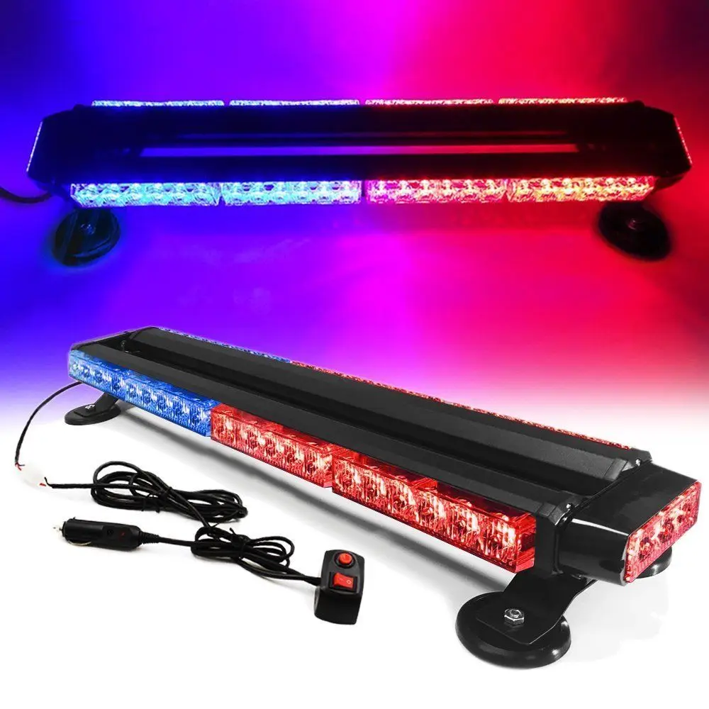 Car Accessories Led Light Bar 12V Strobe White Waterproof Led Bar Car Combo Working Light 54Leds For Jeep Warning Trunk Strobe