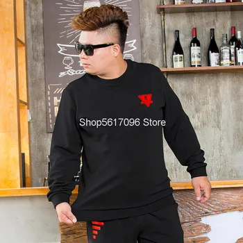 

Autumn Big Size Men Epoxy Craft Sweater Round Neck Pullover Leisure Big Size Men Wei Yi Tao