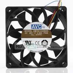 AVC – commutateur de contrôle de vitesse du ventilateur de refroidissement PWM 12CM 120mm 12025 48V 0.50A, carte graphique ventilateur avec 2 broches 
