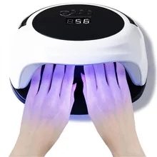 54 Вт переключатель светодиодный УФ-Сушилка для ногтей лампа для сушки гель-лака светильник отверждения маникюр, машинка для маникюра, маникюрного геля для ногтей, лампа-лампа для сушки