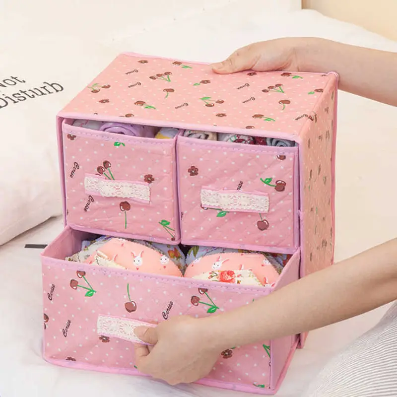 Non woven Fabrics Drawer Organizers for Socks Bras Underwear Storage