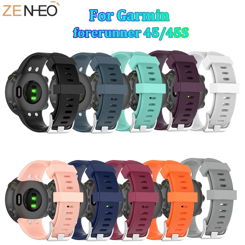 

For Garmin forerunner 45 45S soft silicone wristband Replacement Accessories For Garmin forerunner 45 45S watch Straps bracelet