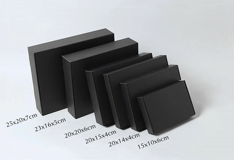 Black Color Packaging Box, Small Gifts Box, Kraft Paper Box for Wig Jewelry, Custom Printed Logo, 5 Pcs, 10Pcs 12 H0b20b54fc47549038c47cb9052609e38E