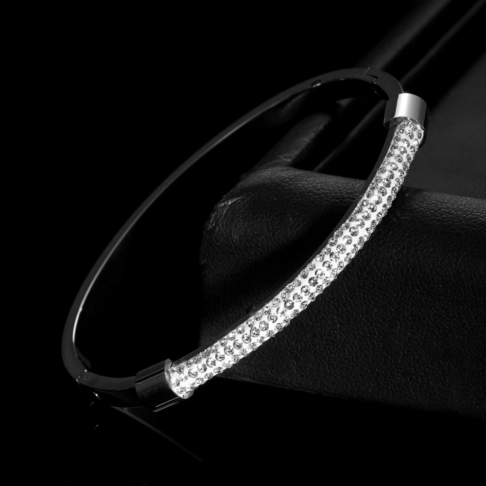 Bracelet Bangles Femme Crystal Jewelry Stainless Steel Cuff Bangles For Women bangle bracelet stainless steel bracelet crystal bracelets zircon bracelet zirconia bangle