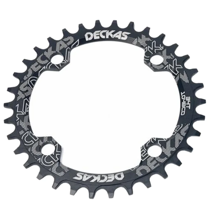 Black Deckas круглая узкая ширина Звездочка горный велосипед 104Bcd 32T рукоятка Шестерня части 104 Bcd - Цвет: Black