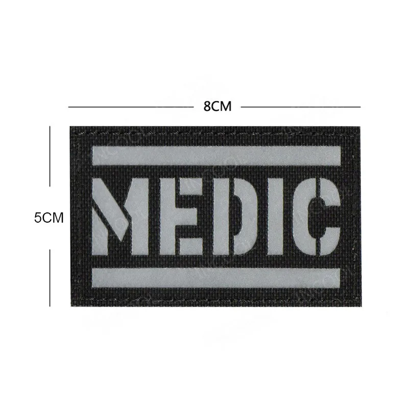 Медицинский ИК Светоотражающие вышитые патчи лазерная резка тактический военный боевой патчи EMT эмблема ткань для аппликации вышивальные значки