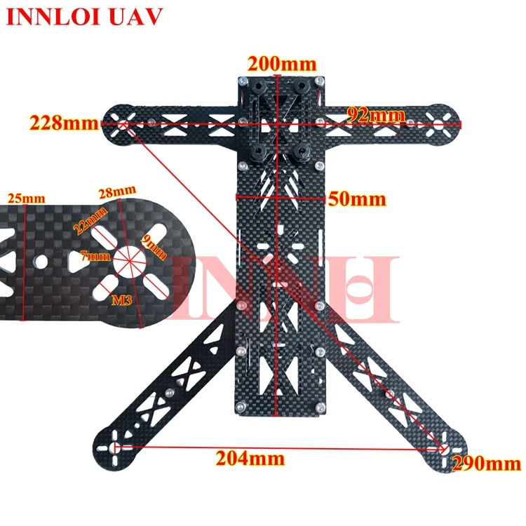 DIY 280 Alien FPV cross racing мини рамка из углеродного волокна и аксессуары Фристайл Quad рама