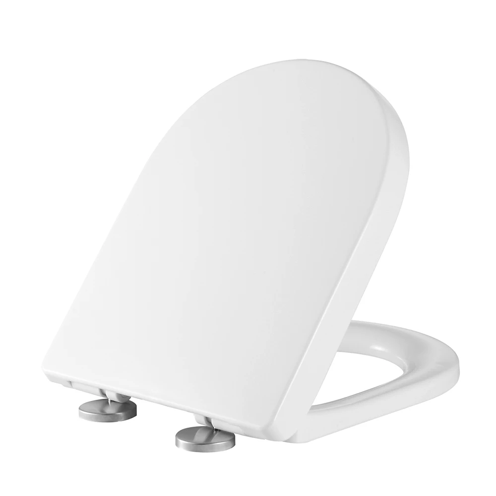 

Hot New Bathroom Round Toilet Seat No Smelling Easy to Install & Clean Toilet Seat with Lid Adjustable Distance