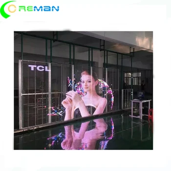 

Commerical advertising led video wall monitor indoor P3.91-7.81mm transparent glass led display