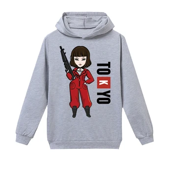 

Money Heist Autumn Children Kids Hoodies for Teen Girls La Casa De Papel Boys Hooded Tracksuit Sweatshirt House of Paper Roupas