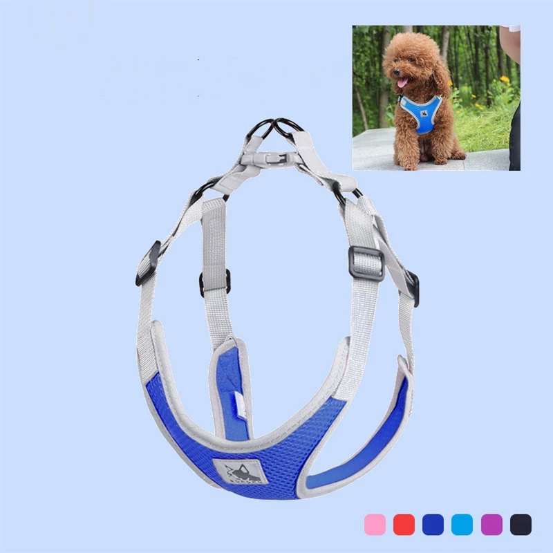 

Dog Lightweight Velvet Harness for Small and Medium Dogs Reflective Night Walking Chest Strap Collar No Pull Easy Control