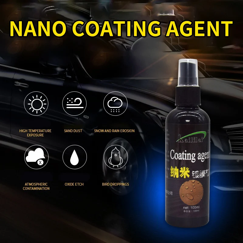 100ml anti-scratch hydrophobic Polish nano paint for long-lasting protective drops of non-fogging deep gloss