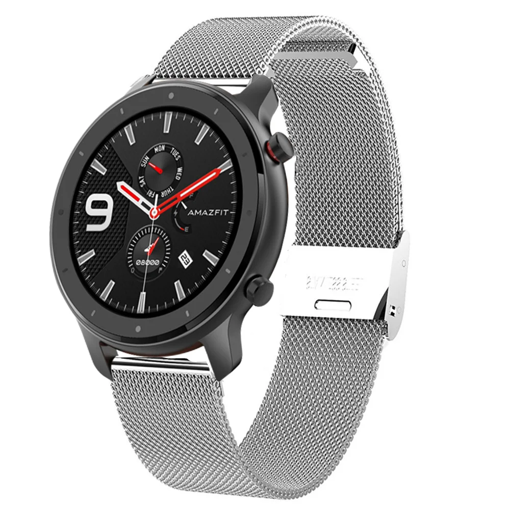 Металлический ремешок для Amazfit GTR 47 мм 42 смарт 20 22 Xiaomi Huami BIP GTS Pace Stratos