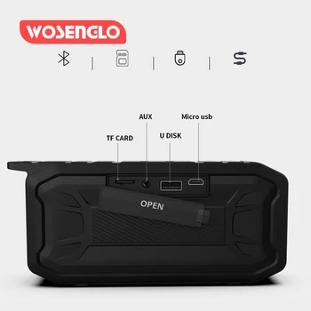 

2020 Bluetooth Speaker Portable Wireless Column Soundbar TWS 5.0 IPX7 Waterproof Music Boom Box Bass Subwoofer Play 15 Hours
