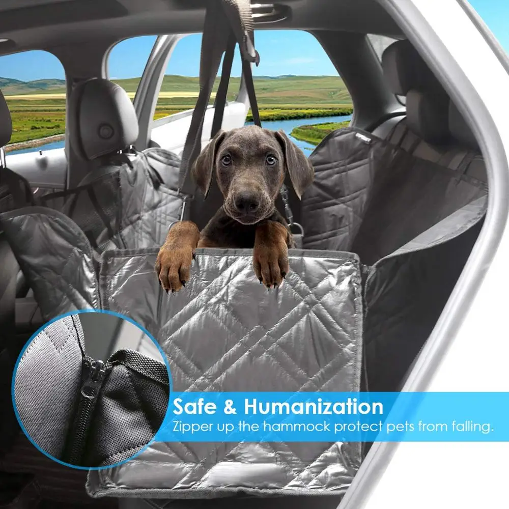 Модернизированные чехлы для сидений собак с сетчатым визуальным окном водонепроницаемый чехол для на автомобильное сиденье для перевозки собак нескользящий Чехол для сидения домашних животных с карманами для хранения