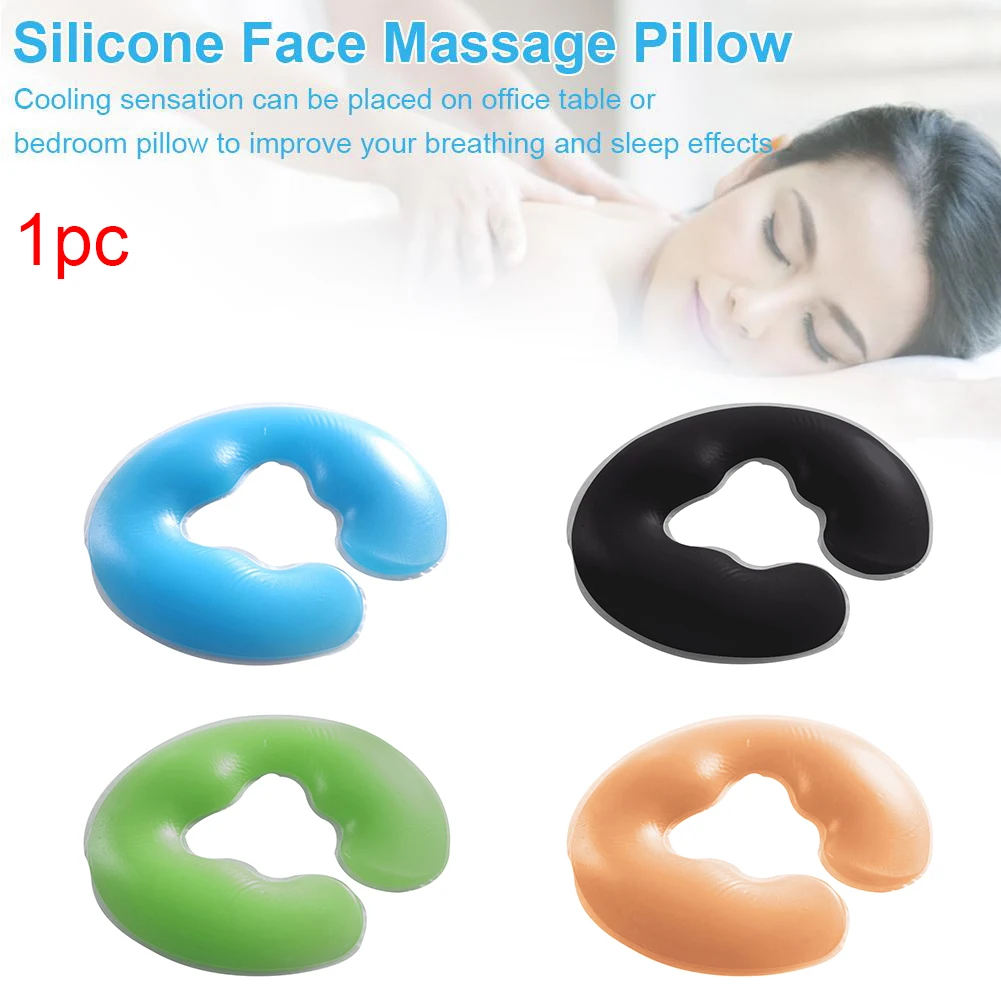 

Portable U Shape Pillow Body Relax Elastic Neck Comfortable Face Massage Reusable Travel Washable Rest Silicon Cushion Soft