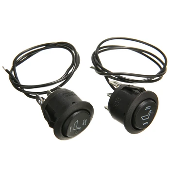 

2X Universal 3 Pins Round Car Boat Seat Heater Rocker Switch High Low Control for Motorcycle Truck SUV Heated Seat Switch