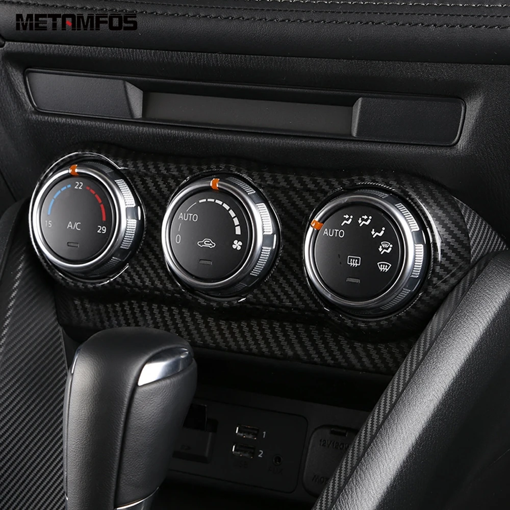 Для Mazda CX 3 CX3 2015 2019 2020 кондиционер из углеродного волокна регулировочный