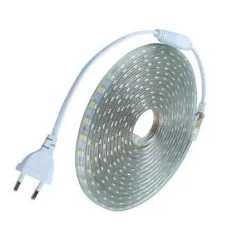 

220V LED Strip Light 120LEDs/m Flexible High Brightness LED Light with EU Plug
