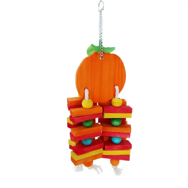 Птица Игрушки для маленьких/средних птиц натуральные материалы груши - Цвет: Orange