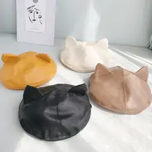 Корейский Стильный берет шапки индивидуальный бант шерстяной берет Модная Леди Осень Зима маляр шляпа черные шляпы Модные аксессуары