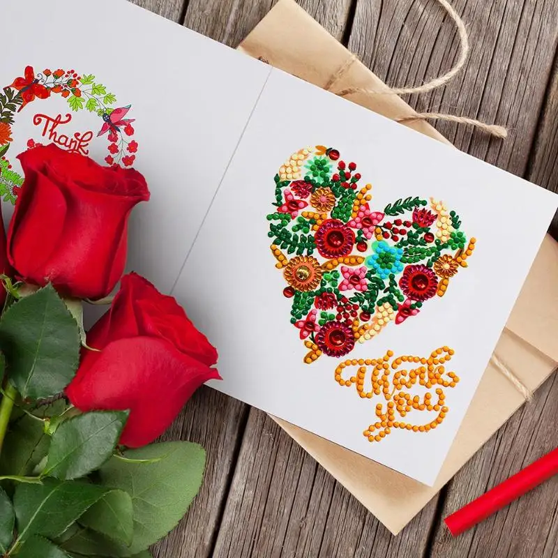  12pcs Special Shaped Diamond Painting Creative Needlework Greeting Cards Hand Crafts Gifts DIY Part - 4000247985936