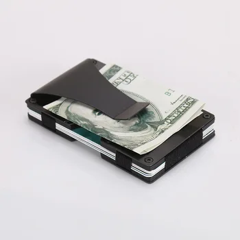 

Carbon Fiber Credit Card Holder RFID Non-scan Metal Wallet Purse Male Business Card Holder Carteira Masculina Billetera